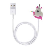 Plastik Şarj Kablosu Koruyucu Beyaz Unicorn